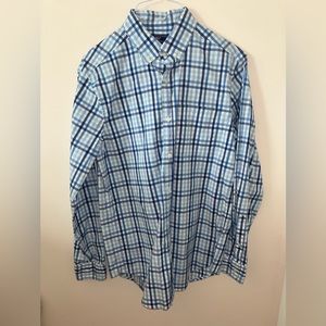 Light blue plaid vineyard vines medium button down shirt